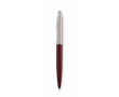 Stainless steel click pen, case included, blue ink colour burgundy