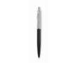 Stainless steel click pen, case included, blue ink colour black