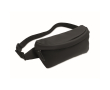 Adjustable RPET and PU waist bag, main compartment colour black
