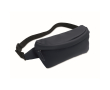 Adjustable RPET and PU waist bag, main compartment colour blue