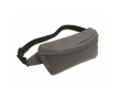 Adjustable RPET and PU waist bag, main compartment colour dark grey