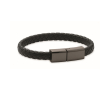 Braided PU bracelet, charging and data cable, 60W colour black