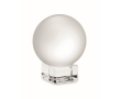 Round glass trophy, matching base, customisable colour transparent