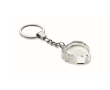 Heart-shaped glass keyring, customisable colour transparent