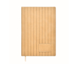 Softcover notebook, smoked synthetic leather, A5, ruled pages colour beige