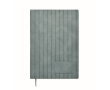Softcover notebook, smoked synthetic leather, A5, ruled pages colour matt black