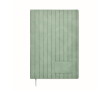 Softcover notebook, smoked synthetic leather, A5, ruled pages colour mint green