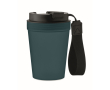Leakproof travel mug, RPET polyester strap, 300 ml colour navy-blue