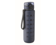 Plastic bottle, time markers, flip lid, 1 L colour navy-blue