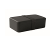 Plastic lunchbox, elastic closing band, 750 ml colour black