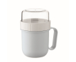 Breakfast to-go mug, 2 separate compartments, 450 ml colour light blue