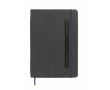 Hardcover notebook, mobile stand function, A5, ruled pages colour navy-blue