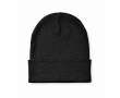 Classic polyester beanie, cuffed, one size colour black