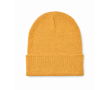 Classic polyester beanie, cuffed, one size colour yellow