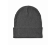 Classic polyester beanie, cuffed, one size colour dark grey