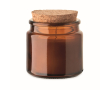 Vanilla-scented candle, vegetable wax, cork lid colour brown