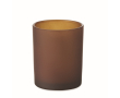Vanilla-scented candle, vegetable wax, wooden wick colour brown