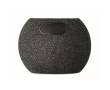 Round speaker, black bamboo detail on top colour black