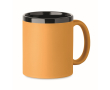 Ceramic mug, soft-touch coloured coating, 300 ml colour yellow