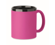 Ceramic mug, soft-touch coloured coating, 300 ml colour fuchsia