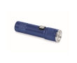Extendable recycled aluminium torch, 3 light settings, zoom colour blue