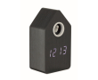 Birdhouse-shaped alarm clock, white LED screen colour black