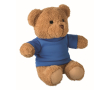Teddy bear with T-shirt to personalise colour blue