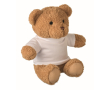 Teddy bear with T-shirt to personalise colour white