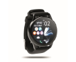 Waterproof wireless smartwatch, silicone strap colour black