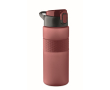 RPET bottle, flip lid, straw included, 500 ml colour burgundy