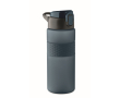 RPET bottle, flip lid, straw included, 500 ml colour navy-blue