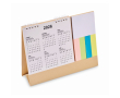 Desk calendar, adhesive notes, notepad colour beige