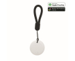 Smart locator with keyring compatible with Apple and Android colour white