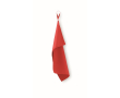 Microfiber towel with elastic loop 30x50 cm colour red