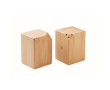 Bamboo salt and pepper shaker set with magnetic connection colour wood