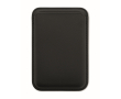 Magnetic faux leather card holder with space for 3 cards colour black