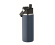 Double-wall stainless steel bottle with straw 500ml colour navy-blue