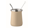 Stainless steel cup special for yerba mate 240 ml colour beige
