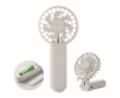 Portable and foldable plastic fan with 3 speeds colour white