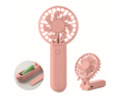 Portable and foldable plastic fan with 3 speeds colour pink