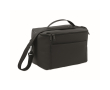 PU cooler bag with recycled polyester, pocket and shoulder strap 5.5L colour black