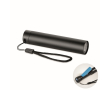 110-lumen rechargeable recycled aluminum flashlight colour black