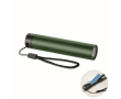 110-lumen rechargeable recycled aluminum flashlight colour dark green