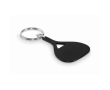 Recycled aluminium shovel-shaped keychain to personalize colour black