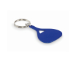 Recycled aluminium shovel-shaped keychain to personalize colour blue