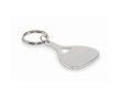 Recycled aluminium shovel-shaped keychain to personalize colour matt silver
