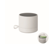Compact metal wireless speaker with rubber finish 3W colour white