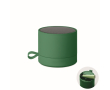 Compact metal wireless speaker with rubber finish 3W colour green