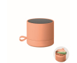 Compact metal wireless speaker with rubber finish 3W colour orange