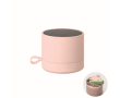 Compact metal wireless speaker with rubber finish 3W colour pink